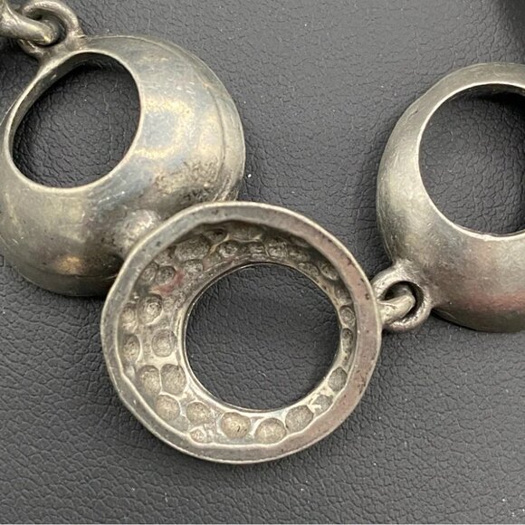 Brutalist Atomic Design Circular Bracelet Signed Osmose Made In Canada - Picture 8 of 17